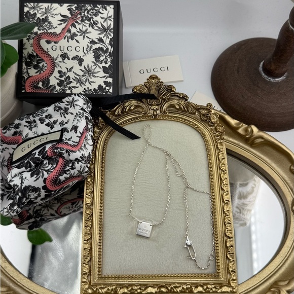 Gucci Jewelry - 100% Authentic Gucci Sterling Silver Padlock Necklace ✨🔒